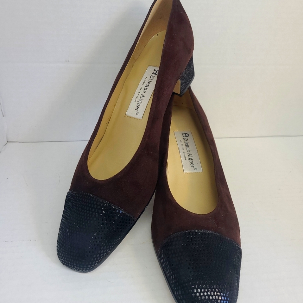 Etienne Aigner womens leather loafer shoes 9M